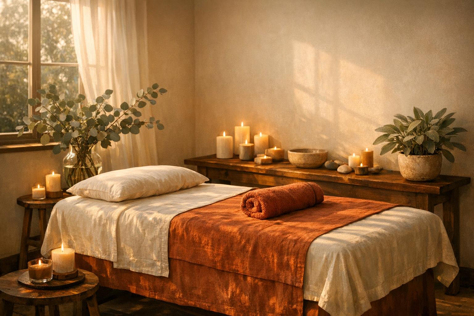 Le salon de massage, lumière du matin